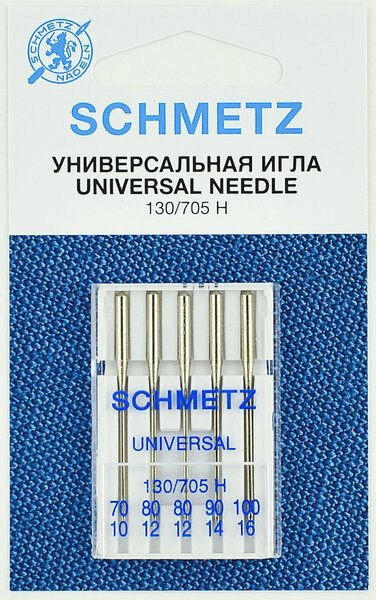 Иглы Schmetz универсальные (70x1, 80x2, 90x1, 100х1), 5 шт в Бакале