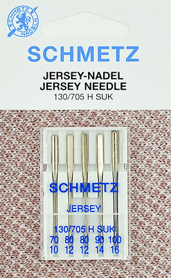 Иглы Schmetz джерси 130/705 H SUK (70x1, 80x2, 90x1, 100x1) 5 шт в Бакале